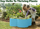 Galvanized Raised Garden Beds Outdoor // 3×3×1 ft Planter Raised Beds for Gardening, Vegetables, Flowers // Large Metal Garden Box (Teal) // Patented Tool-Free Design by GreenHaven Gardens