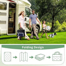 GENIMO 9' x 12' Outdoor Rug Waterproof for Patio Decor, Foldable Reversible Plastic Straw Area Rugs Mat for Camper, Outside Carpet for Rv, Deck, Porch, Picnic, Beach, Balcony, Blue & White by GreenHaven Gardens