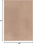CAMILSON Easy Jute Rug 4x6, Indoor Outdoor Natural Color Farmhouse Area Rugs for Living Room Patio and Kitchen Rug, Solid Boho Woven Design, Easy-Cleaning, Washable Outside Carpet Alfombras (4 x 6) by CozyNest Decor