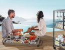 Gizoon Rolling Bar Cart, a Versatile Beverage Cart with a Removable Tray, 12-Bottle Wine Rack, and Glass Holder, The Bar Cart is Perfect for Kitchen, Dining Room, or Outdoor Use (Gray) by CozyNest Decor