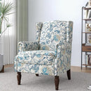 Lumibee High Back Accent Chair, Armchair in Fabric,Comfy Upholstered Wingback Single Sofa Reading Chair with Solid Wood Legs for Living Room,Bedroom,Office-Boho Blue by CozyNest Decor