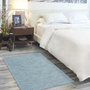 Nourison Positano Indoor/Outdoor Aqua 3' x 5' Area Rug, Easy Cleaning, Non Shedding, Bed Room, Living Room, Dining Room, Backyard, Deck, Patio (3x5) by CozyNest Decor