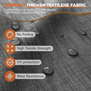 UDPATIO Outdoor Dining Chairs Set of 4, High Back Wide Seat Patio Furniture Chairs with All Weather Breathable Textilene, for Lawn Garden Backyard, Dark Grey by GreenHaven Gardens