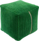 Mark&Day Pouf Ottoman, Rubbach Modern Dark Green Cube Pouf Foot Rest for Living Room, Bedroom and Boho Home Decor (16"x16"x16") by CozyNest Decor