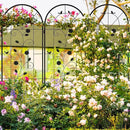 LZRS 4 Pack Rustic Iron Arch Decoration Garden Trellis with Black Metal Coating – Perfect for Supporting Climbing Plants Outdoor, Roses, Vines, Flowers, and Vegetables. by GreenHaven Gardens