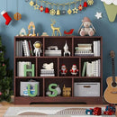 Book Shelf Set of 2, 10 Cubes Storage Organizer, 3-Tier Open Bookshelf Wooden Bookcase, Freestanding Cherry Bookshelf Cube Shelf for Living Room by CozyNest Decor
