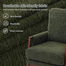 Modern Accent Chairs Set of 2 for Living Room Mid Century Arm Chairs Upholstered Bedroom Chairs Comfy Lounge Chairs with Solid Wood Frame, Green by CozyNest Decor