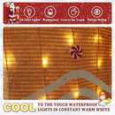 5FT Gingerbread Man with Candy Cane and Gift Box Decoration, 2.5D Pre-Lit Gingerbread Man Decor with 120 LED Lights for Christmas, Freestanding Glittered Holiday Display for Outdoor, Indoor by CozyNest Decor