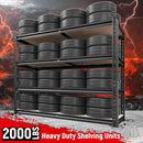 REIBII 40" W Garage Shelving 2000LBS Storage Shelves Adjustable Metal Shelving Heavy Duty 4 Tier Garage Shelves 60" H Metal Shelves for Closet Pantry Kitchen Warehouse 40" W × 20''D × 60''H by GreenHaven Gardens