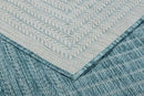 Adiva Rugs Outdoor Indoor Area Rug, Weather Resistant, Easy to Clean, Stain Resistant Floor Mat for Dining Room, Backyard, Deck, Patio (Aqua Weiss, 2' x 3') by CozyNest Decor