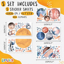 Solar System Wall Decals for Kids - Planets and Space Themed Wall Stickers by Lipastick - Peel and Stick Vinyl Decals for Boys and Girls Bedroom, Nursery, Playroom - Wall Stickers for Girls Room by TinyTreasures Baby Boutique