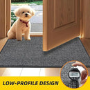 JSEI Dirt Trapper Door Mat 20"x32" Non-Slip Washable Entrance Mat, Dog Doormats, Absorbent & Fade-Resistant Floor Mats, Low Profile Welcome Mats for Entryway, Front Door, and Inside Entrance,Dark Grey by CozyNest Decor