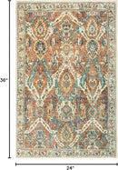 Keen Home Design 2x3 Rug - Machine Washable Entry Rug with Non-Slip Backing, Ideal for Enteryway, Kitchen, Bathroom, Laundry Room - Vintage, Easy Clean, Durable, Low Pile Rug - (2' x 3') by CozyNest Decor