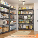 REIBII Storage Shelves with Wheels Wide Wire Shelving Unit with Wheels 75.2"H Tall Metal Shelves for Storage Sturdy Heavy Duty Shelving Deep Pantry Shelves 5 Tier Storage Rack, Keep Organized, 2 Pack by TinyTreasures Baby Boutique