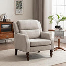 Kidol & Shellder Oatmeal Oversized Accent Chair for Living Room Mid Century Modern Reading Chair with Back Wide Upholstered Comfy Single Sofa Chair Bedroom Lounge Side Corner Boucle Fabric Armchair by CozyNest Decor