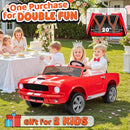24V 2 Seater Ride on Toys, Licensed Shelby Cobra Kids Power Car Wheeler Ride On Toy w/ 2WD/4WD Switchable, Remote Control, 19" Spacious Seat, 4 Spring Suspension, Music, Bluetooth by TinyTreasures Baby Boutique