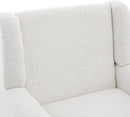 UIXE Accent Chair, Fabric Upholstered Armchair for Living Room, Comfy Arm Chair Single Sofa Bedroom Side Reading Seat - Flax Beige by CozyNest Decor