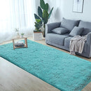 2x6 Runner Rug for Bedroom: Fluffy Shag Soft Washable Rugs Small Fuzzy Plush Indoor Carpet for Hallway Bedside Dorm Kids Girls Boys Room (Teal Blue, 2'x6') by TinyTreasures Baby Boutique