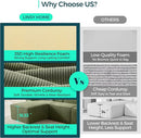 LINSY HOME Modular Sectional Sofa, 134" Boneless Couch U Shaped 4-Seat Sofa with 2 Movable Ottomans, Corduroy Sectional Cloud Couches for Living Room, No Assembly Required, Green by CozyNest Decor
