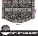 Thick Welcome Mats Outdoor, 24 * 36" Large Front Door Mat Entrance, Durable Welcome Mat for Front Door, Heavy Duty No Slip Rubber Outdoor Mats for Home Entrance by CozyNest Decor