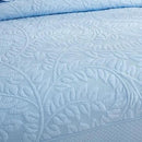 MarCielo 3-Piece 100% Cotton Oversized Bedspread Lightweight Quilt Coverlet Embroidery Farmhouse Bedding Set T0 (Light Blue, Twin (68"x86")) by CozyNest Decor
