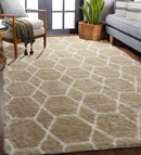 ONASAR Area Rugs for Bedroom Living Room, Washable 4x6 Fluffy Beige and White Throw Rug, Geometric Soft Shaggy Fuzzy Plush Indoor Floor Carpet for Kids Teen Nursery Dorm Office Home Decor Aesthetic by TinyTreasures Baby Boutique