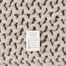REDEARTH Square Pouf Ottoman Foot Stool - Hand Knitted Bean Bag - Cord Boho Pouffe - Accent Poof for Living Room - Nursery - Bedroom - Kids Bedroom - Patio - 100% Cotton (16" x 16" x 16") - Ivory by CozyNest Decor