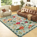 5x7 Washable Rug for Living Room, Green Floral Area Rug, Non Slip Low Pile Soft Flower Carpet, Large Rugs for Bedroom, Dining Room, Office, Kids Playroom, Nursery, Sage Green by TinyTreasures Baby Boutique
