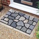 CHICHIC Welcome Door Mat 18X 30 Inch Front Doormat Outdoors for Home Entrance Outdoors Mat for Outside Entry Way Doormat Entry Rugs, Heavy Duty Non Slip Rubber Back Low Profile, Stone by CozyNest Decor