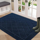 BEQHAUSE Dirt Trapper Door Mat 32" x 48", Doormat Non-Slip Entryway Rugs Washable, Dog Door Mat Stain Resistant and Absorbent Welcome Floor Mat for Front Back Door, Muddy Wet Shoes & Paws, Navy Blue by CozyNest Decor