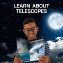 NASA Lunar Telescope for Kids – 90x Magnification, Includes Two Eyepieces, Tabletop Tripod, and Finder Scope- Kids Telescope for Astronomy Beginners, Space Toys, NASA Gifts (Amazon Exclusive) by TinyTreasures Baby Boutique