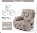 Dual Motor Power Lift Chair Recliners, 180°Lay Flat Sleeping Recliner Chairs for Elderly with Heat Massage, Spacious Seat, Cup Holders, Side Pockets, Lumbar Pillow, Up to 400LBS by CozyNest Decor