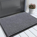 Yimobra Front Door Mat Outdoor Indoor Entrance, 100% Waterproof All-Season All Weather Doormat, Welcome Matt Outside Entry, Non Slip, Low Profile, Heavy Duty Patio Porch Floor Mat,29.5 x 17,Gray White by CozyNest Decor