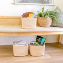 NaturalCozy Storage Cubes 9”x9”x7”Cotton Rope Woven Baskets for Organizing 3-Pack | 9 Inch Cube Storage Bin | Small Basket for Shelf Nursery, Pantry, Decorative Plant, Bathroom Closet, Toy Gift by TinyTreasures Baby Boutique