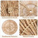 CHI AN HOME 18 Inch Boho Wall Decor – Set of 5 Woven Jute Wall Baskets, Boho Wall Art & Decorative Basket Set, Farmhouse Wall Hanging, Handwoven Wall Plates for Living Room, Bedroom – 18", 14", 11", 8", 7" by GreenHaven Gardens