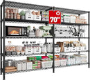 REIBII 70"W Storage Shelves Load 1600LBS, Metal Shelving 5-tier Wire Shelving Unit Metal Shelves for Storage Adjustable Garage Shelving for Pantry Kitchen Garage Commercial school 70"W*15.8"D*72.4"H by CozyNest Decor