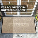 Yimobra Welcome Front Door Mat Outdoor, Heavy Duty Sturdy Non Slip Doormats, Rubber Backing, Low-Profile Entrance Rugs, Absorbent Resist Dirt, Easy Clean Patio Garage Floor Mats, 60X36 Inch, Beige by CozyNest Decor