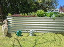 Galvanized Raised Garden Beds Outdoor // 8×2×2 ft Planter Raised Beds for Gardening, Vegetables, Flowers (Silver) // Large Metal Garden Box // Patented Tool-Free Design by GreenHaven Gardens