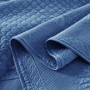 MarCielo 3-Piece 100% Cotton Oversized Bedspread Lightweight Quilt Coverlet Embroidery Farmhouse Bedding Set (TM Midtone Blue, Oversized King (118"x106")) by CozyNest Decor