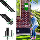 XDW-GIFTS Double Shepherds Hooks for Outdoor, 2-Pack Heavy Duty Garden Pole for Hanging Bird Feeder, Plant Baskets, Solar Light Lanterns, Garden Plant Hanger Stands with 5 Base Prongs by GreenHaven Gardens