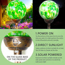 Garden Solar Lights, Decorative LED Honeycomb Glass Ball Garden Stake, Glass and Metal Outdoor Decoration, 4 x 31 Inch (Green) by GreenHaven Gardens
