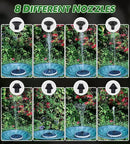 Solar Fountain Matte Panel with 4000 mAH Battery, 4W Bird Bath Fountains Solar Power with 8 Nozzles, Floating Solar Fountain Pump for Bird Bath, Garden, Pond, Outdoor (Color Change) by GreenHaven Gardens