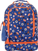 Bentgo Kids 2-in-1 Backpack & Insulated Lunch Bag - Durable 16” Backpack & Lunch Container in Unique Prints for School & Travel - Water Resistant, Padded & Large Compartments (Sports) by TinyTreasures Baby Boutique