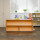 Angeles Value Line Preschool 2-Shelf Storage, Classroom Organization, Cubbies for Daycare, Assembly Required, 48" L x 12" W x 27" H by TinyTreasures Baby Boutique