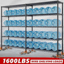 REIBII 70"W Storage Shelves Load 1600LBS, Metal Shelving 5-tier Wire Shelving Unit Metal Shelves for Storage Adjustable Garage Shelving for Pantry Kitchen Garage Commercial school 70"W*15.8"D*72.4"H by CozyNest Decor
