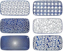 Selamica Ceramic Serving Platters, 12 Inch Serving Trays for Party Entertaining, Large Rectangular Serving Plates for Food, Set of 6, Vintage Blue by CozyNest Decor