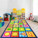 Booooom Jackson Seating Classroom Rug for Kids Room Seating Décor, 7'54''x13'12'' Vibrant Geometric Patterns Large Preschool Carpet Seating Rug for Teaching and Playroom, Non-Slip Rubber Backing by CozyNest Decor