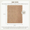 Carriediosa Chunky Knit Throw Blanket 50" X 60", 100% Hand Made Large Chenille Loop Yarn Soft Fluffy Throws for Couch Sofa Bed, Big Crochet Cozy Heavy Thick Cable Woven Blankets, Tan Brown by CozyNest Decor
