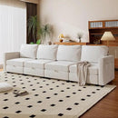 mestyl Modular Sectional Sofa Convertible Sofa Couch Set with Storage for Living Room, Modern 4 Seater Modular Sectional Couch (Beige) by CozyNest Decor