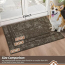 BEQHAUSE Dirt Trapper Door Mat 24"x36" Non-Slip Door Mats Washable Entryway Rugs Stain Resistant Doormat Absorbent Welcome Floor Mat for Front Back Door, Muddy Wet Shoes & Paws,Brown by CozyNest Decor